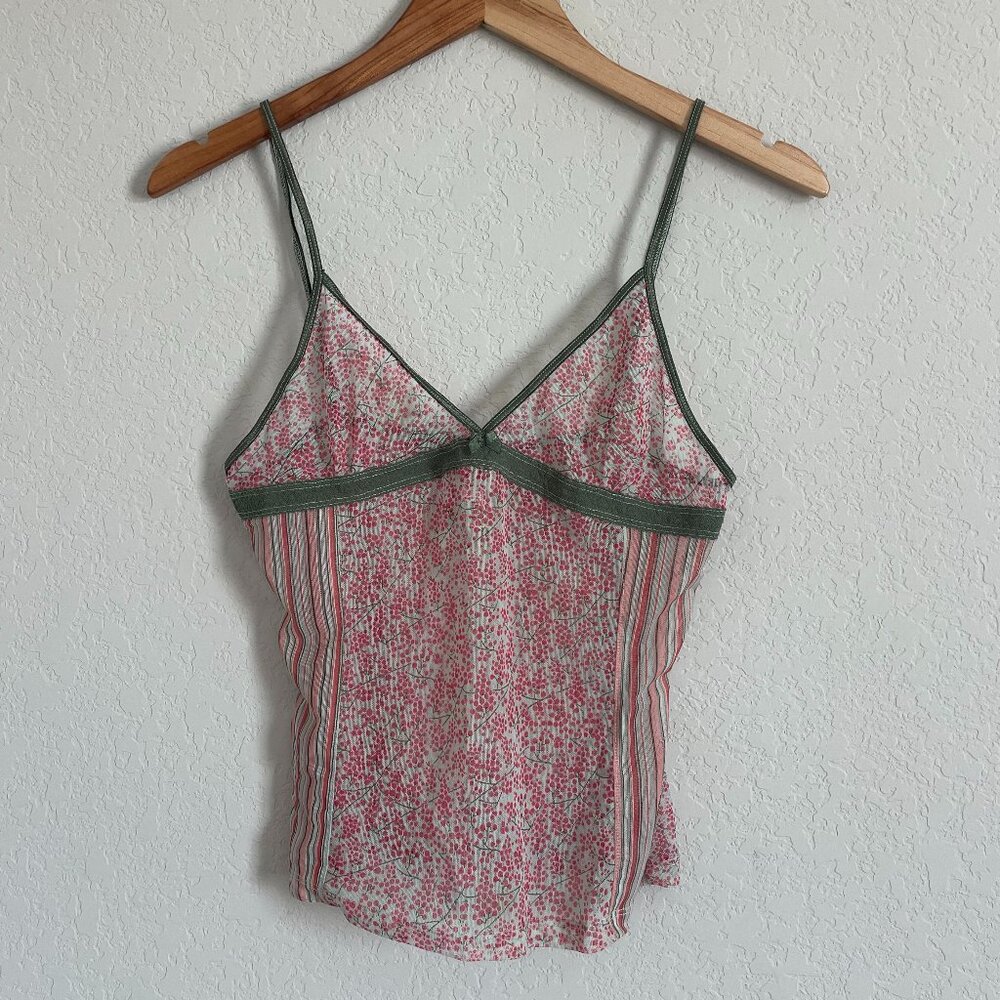 Vintage Lucky Brand Sheer Floral Tank Small
